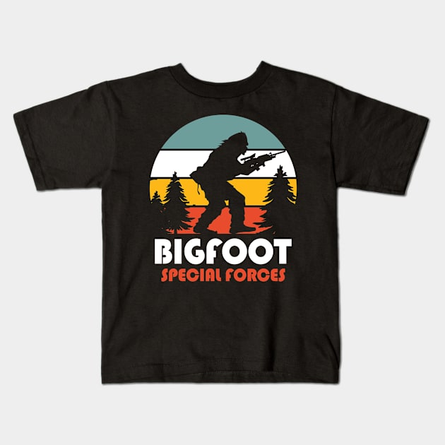 Bigfoot Special Forces Kids T-Shirt by AngelBeez29